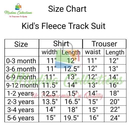 Fleece Thermal Tracksuit for kids.