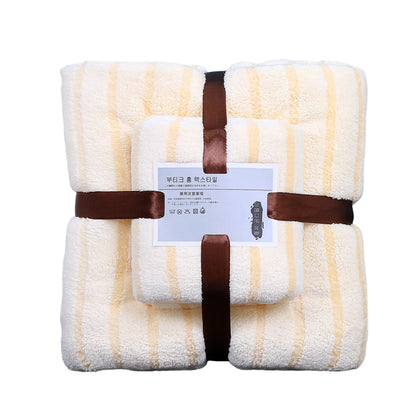 Coral Velvet Towel Set 35x75cm & 70x140cm