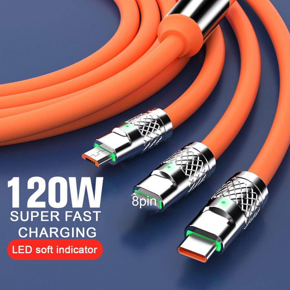 Xiaomi 120W Data Cable Fast Charging 6A 3 In 1 Type C Cable