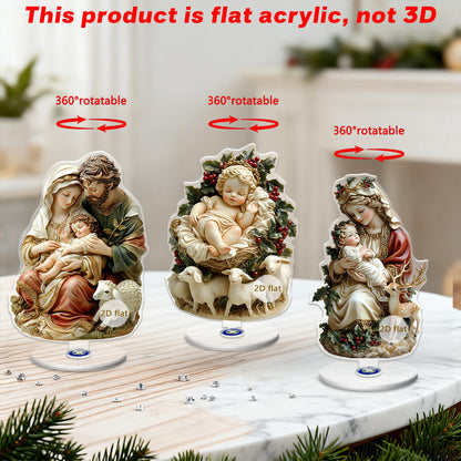 Exquisite 360 Rotatable Decoration Lightweight Holy Infant Acrylic Model.