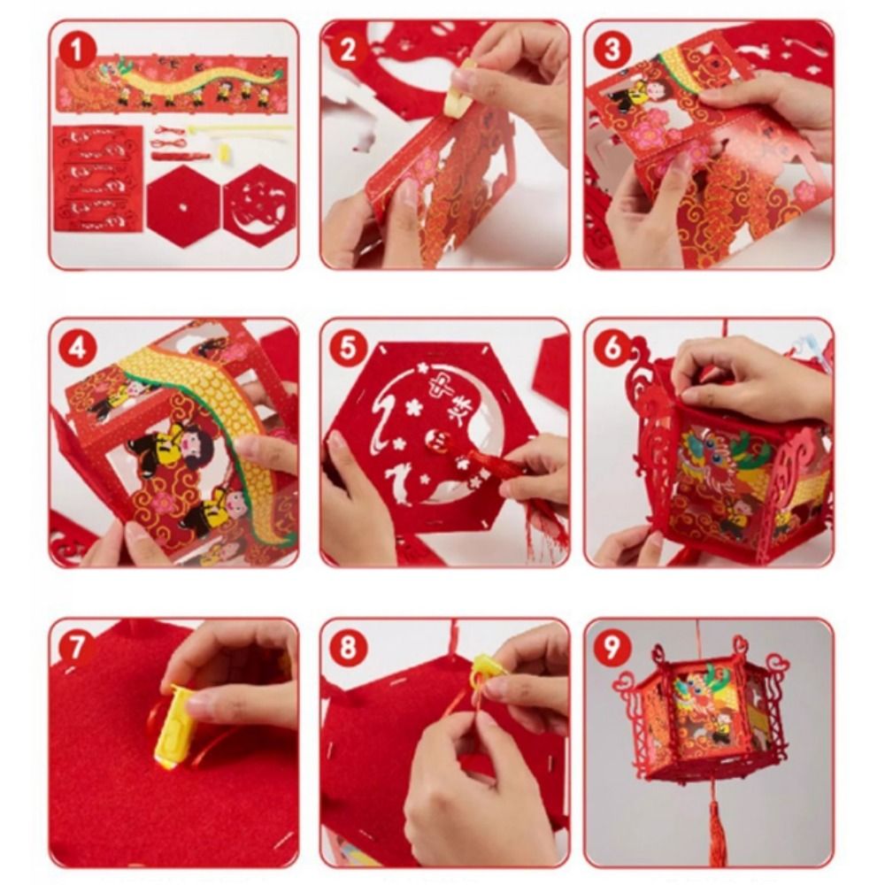 Traditional Chinese Style Spring Festival Projection Lantern Cartoon Handmade