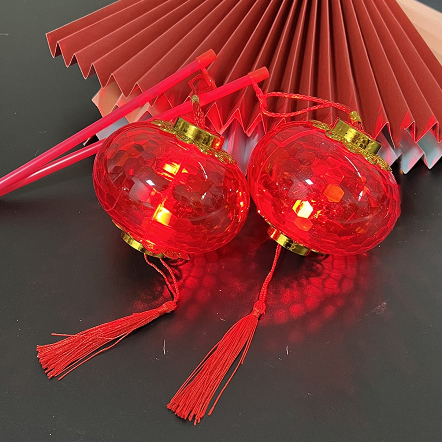 Spring Festival Lantern Chinese New Year Led Projection Lantern Toy with 3 Flash Modes