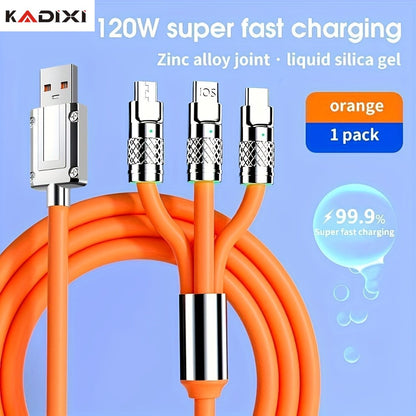 Xiaomi 120W Data Cable Fast Charging 6A 3 In 1 Type C Cable