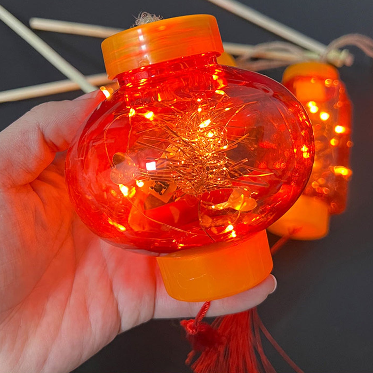 Spring Festival Lantern Chinese New Year Led Projection Lantern Toy with 3 Flash Modes