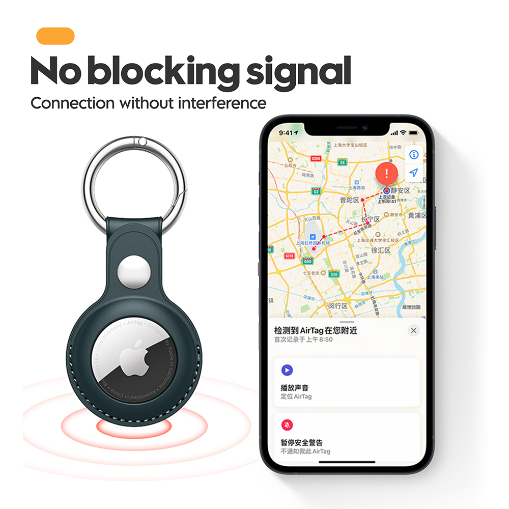 Vothoon PU Leather Case for Apple Airtag