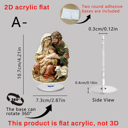 Exquisite 360 Rotatable Decoration Lightweight Holy Infant Acrylic Model.