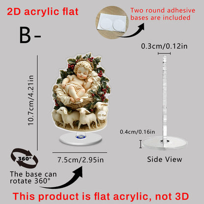 Exquisite 360 Rotatable Decoration Lightweight Holy Infant Acrylic Model.